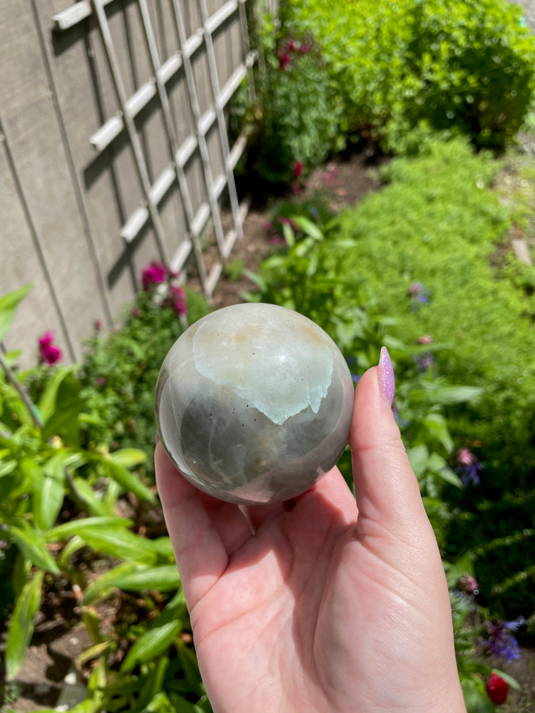 Garnierite Sphere - Green Moonstone (A)