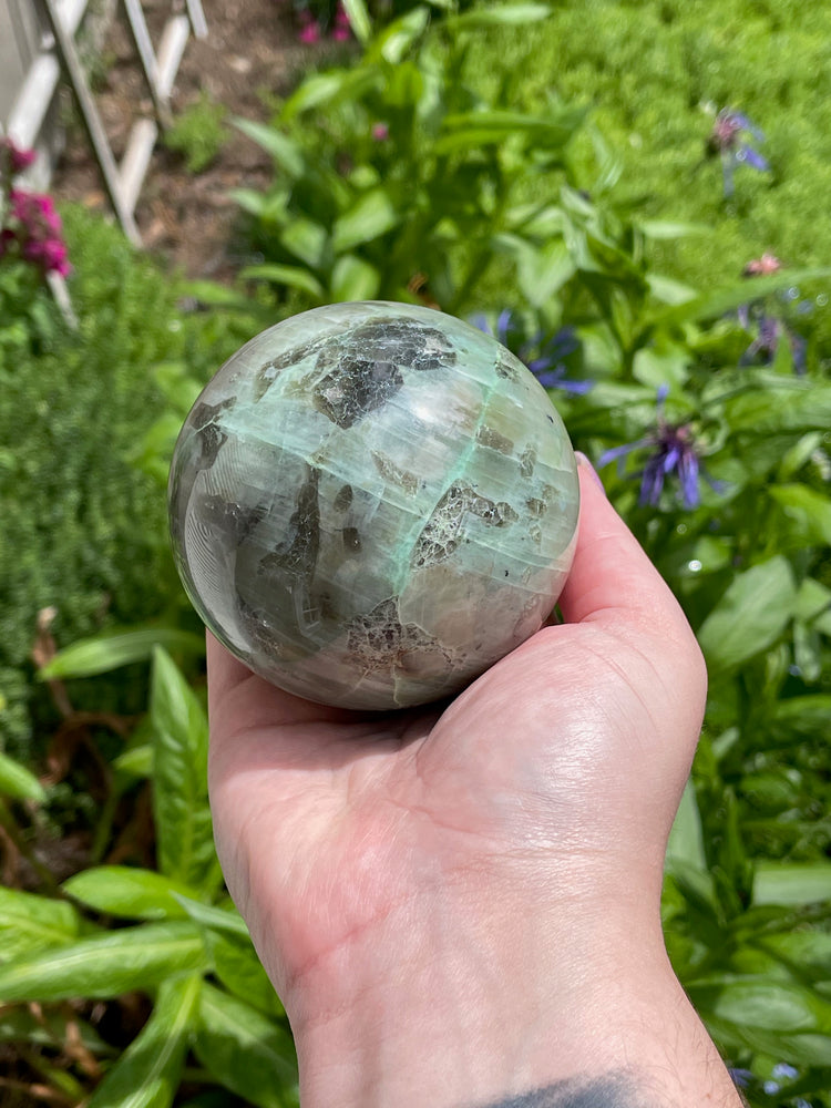 Garnierite Sphere - Green Moonstone (B)