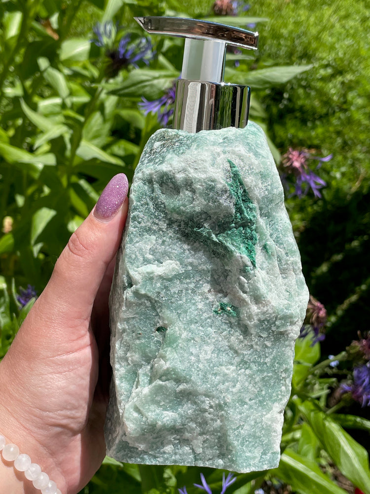 Green Aventurine Soap/Lotion Dispenser